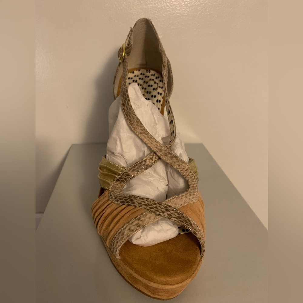 New Jessica Simpson Brouge Pastel Green Combo Peep Toe High Heals Multiple Sizes